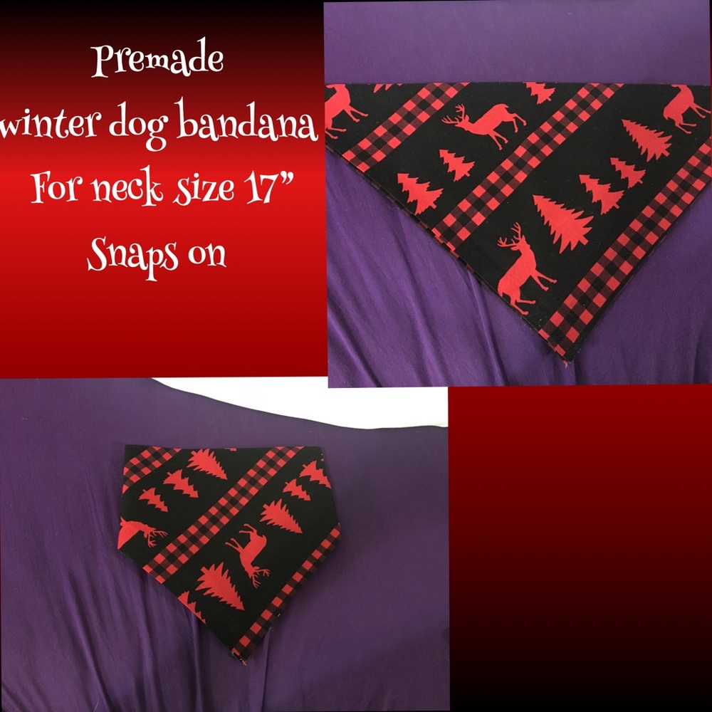 Snap on pet bandana